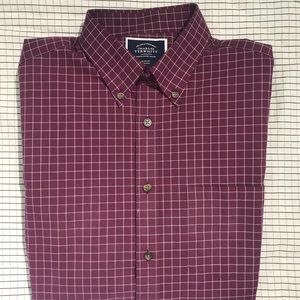 Charles Tyrwhitt Maroon Dress Shirt Slim Fit M